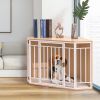 Mewoofun Wooden and Metal Dog House for Small/Medium Dog Crate Furniture Pets